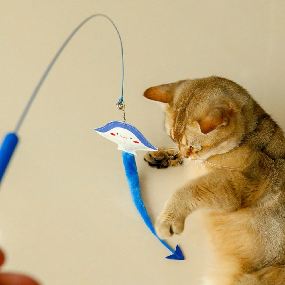 

Interactive Quality Cat Teaser Stick Felt Material Pet Toys New Cat Toys