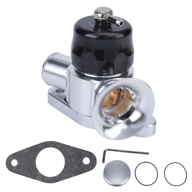 Double Port Turbos Blow Off Valves Metal for Vehicles Turbos Modification, Valves Pack with Trumpet Outlet and Installation Hardwares
