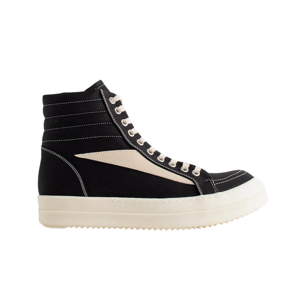 RICK OWENS Lido Dark Shadow Vintage High Sneakers Black Milk