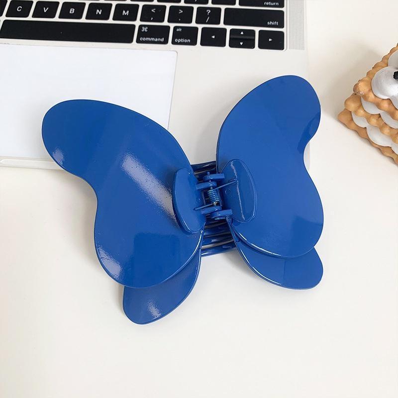 

9 цветов Зажим для волос Сверхбольшой Бабочка Однотонные Заколки для волос Женские Креативные Заколки Хвост Акула Зажимы Аксессуары для волос жёлтый