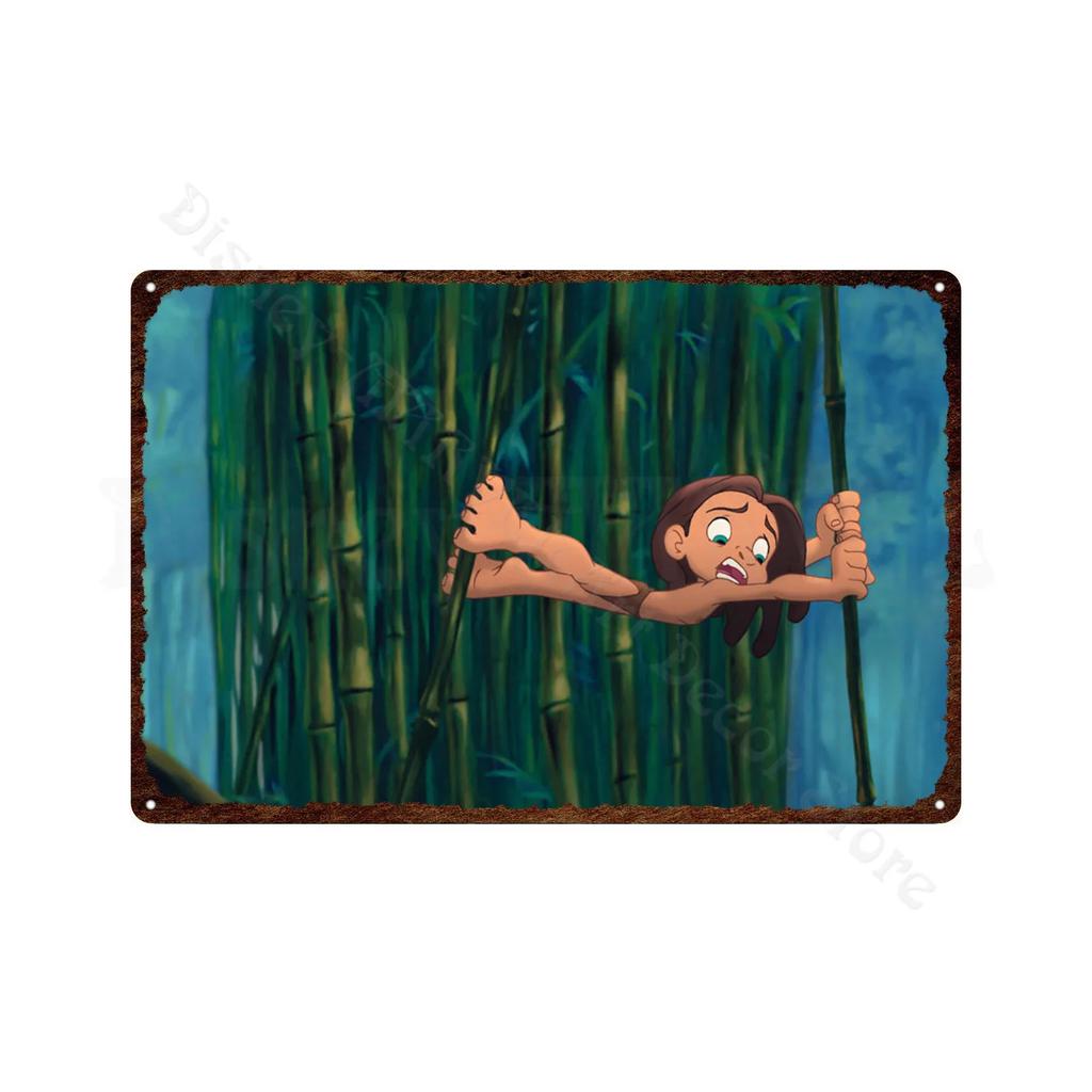 Tarzan Metal Poster Classic Animated Films Vintage Tin Sign Plate Metal Plaque Wall Art Stickers For Room Decor