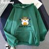 Hamster Print Hoodies Spring Autumn Kawaii Graphic Sweatshirts Harajuku Men's Clothing Oversized Woman Cartoon Sweatshirt