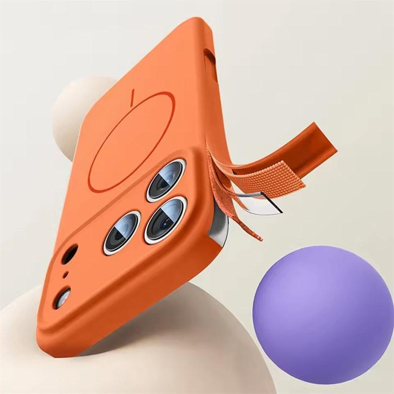 For iPhone 17 ProMax Liquid Skin Feel Magsafe Case For 13 14 15 16 Pro Max Plus 17Pro Air Magnetic Charging Comfort Touch Cover