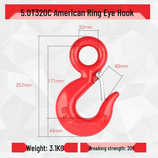 Universal Swivel Clevis Hook for Hoist Crane Rigging and Lifting