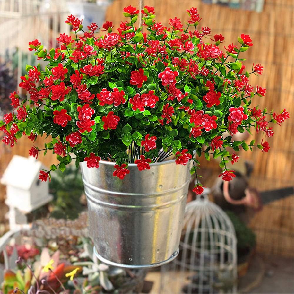2/4 PCS Artificial Plastic Flowers Fake Eucalyptus Plant Wedding Bridal Bouquet Festival Decora Vase Home Room Bindowsill Bonsai