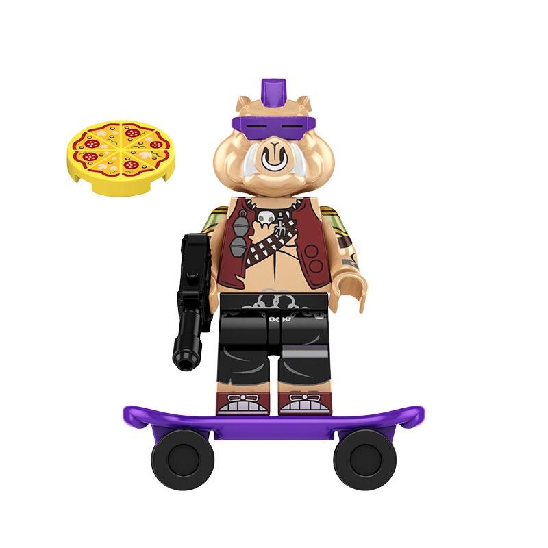 Children's Toy Kf6196 Ninja Turtle Da Vinci Building Blocks Abs Plastic Non-electric Diy