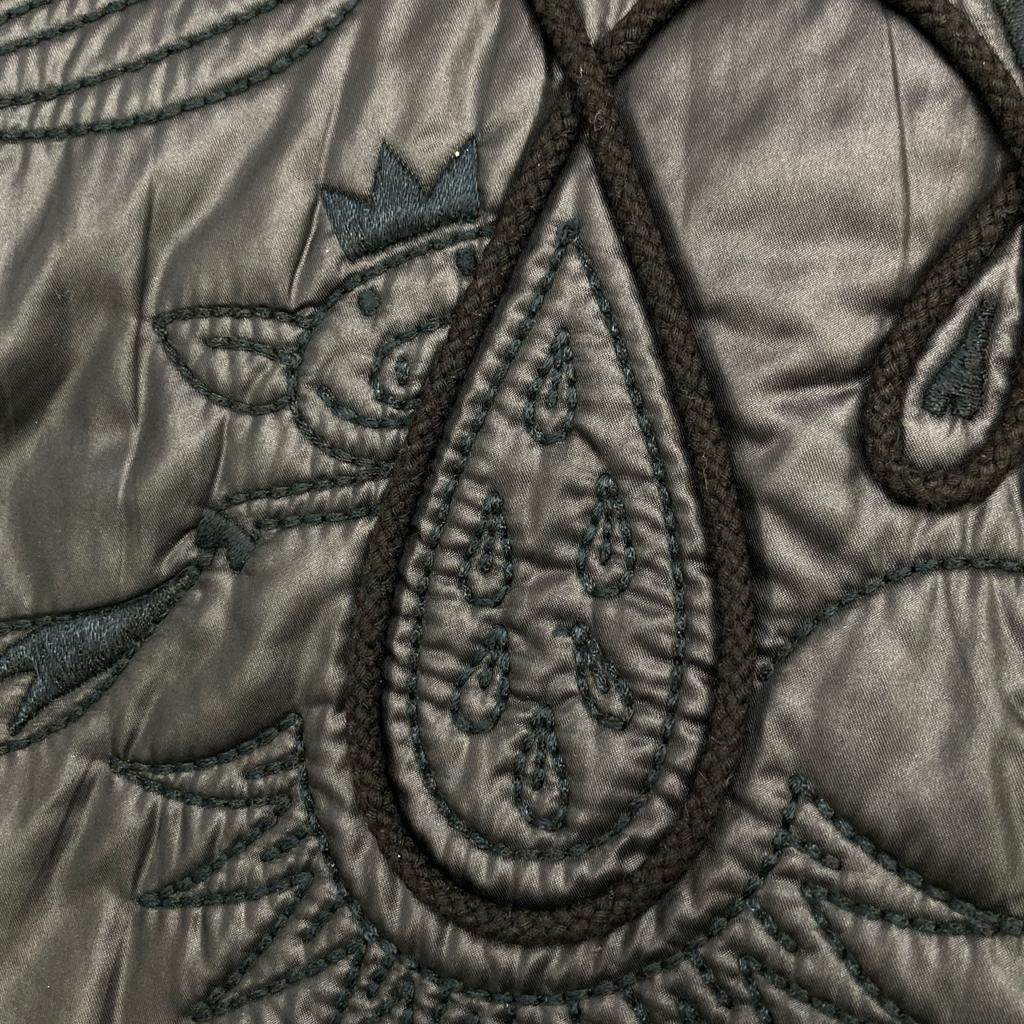 OLLEBOREBLA Black Pig Embroidered Hooded Down Coat Coat Not Written blackUsed