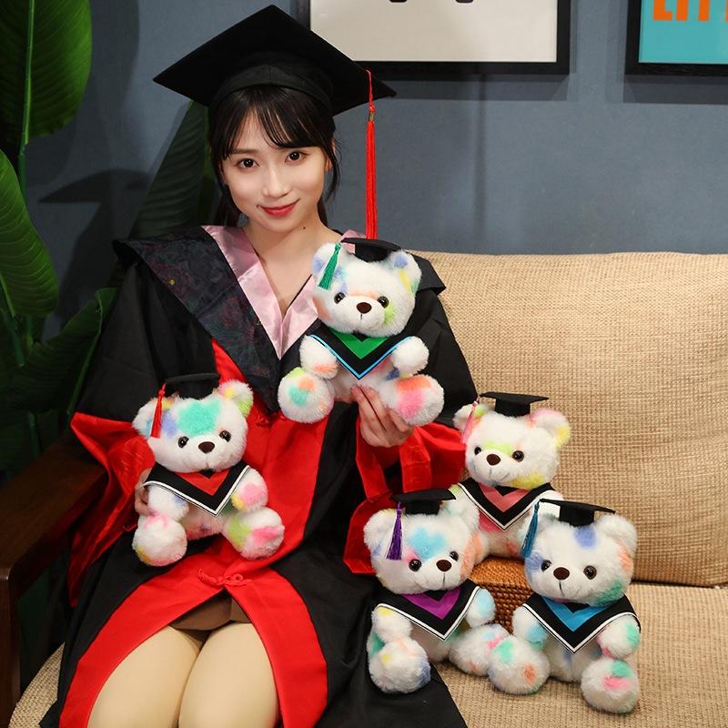 Doctor Hat Bear Doll Plush Toy Graduation Doctor Bear Bachelor Bear Doll Graduation Season Commemorative Gift