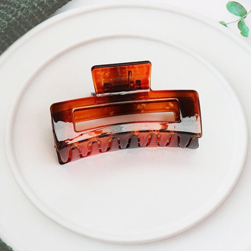 Garras de Cabelo Quadradas de Plástico para Mulher Presilhas de Cabelo 8,5cm/3,35in Tamanho Grande Sólido Barrete Presilhas de Cabelo Caranguejo Acessórios de Cabelo da Moda