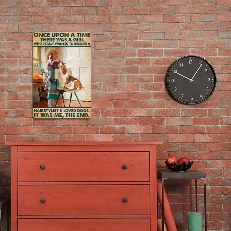 Metal Wall Art Decor, Vintage Dachshund Poster for Home Bar Cafe, Retro Gift