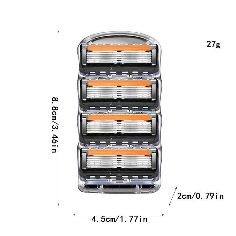 New Ultra-Thin Five-Layer Stainless Steel Double-Sided Razor Head Replacement