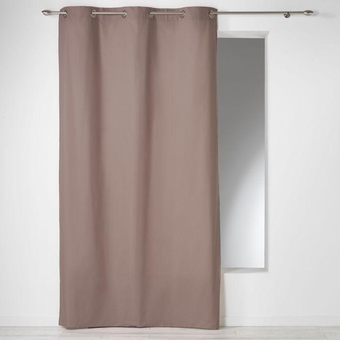 Rideau a oeillets Panama Noisette 140 x 280 cm