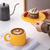 Minimalist Ceramic Coffee Cup & Saucer Set - Light Luxury for Home or Office