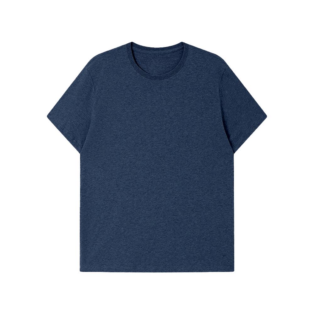 Men's 180g Pure Cotton Brushed Short Sleeve T-Shirt - Summer High Quality, Customizable Top