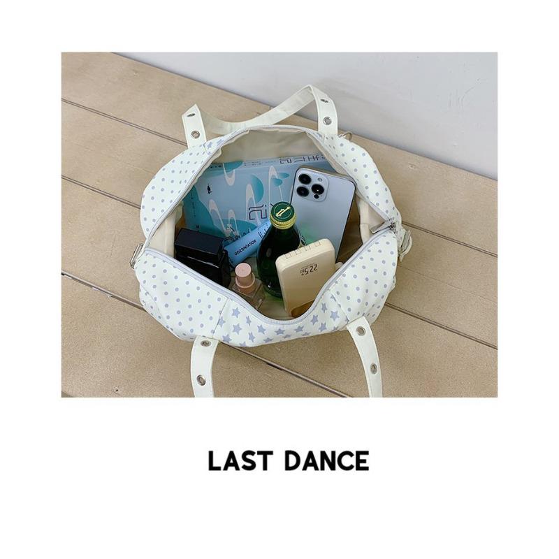 Koreanischer Stil Polka-Dot Design Tragetasche, Geräumige Pendler Schulterhandtasche, Vielseitige Reise-Arbeitstasche für Damen CLE