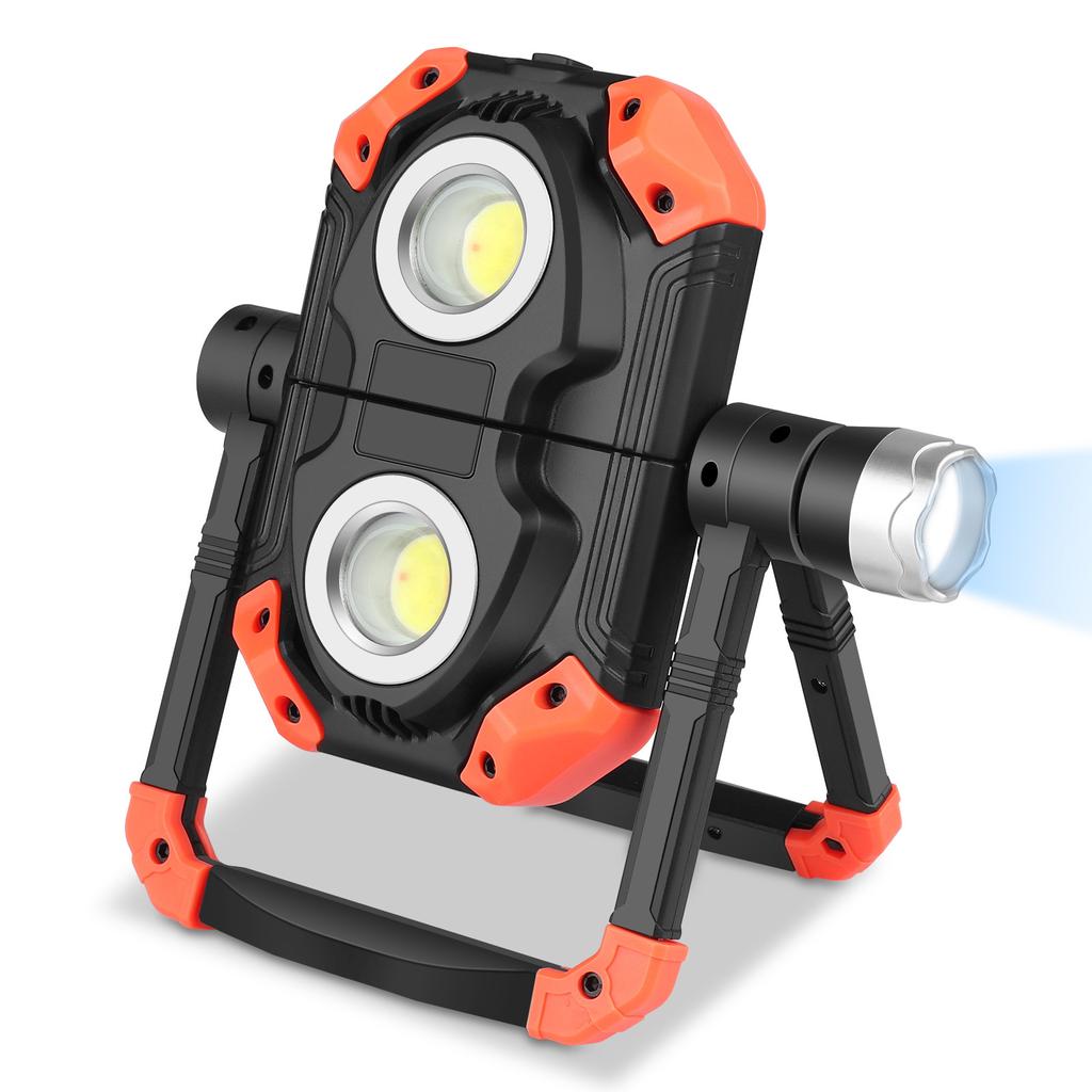 Multi-function Flashlight Dual LED Source Work Light Type-C Rechargeable Torch Strong Magnet