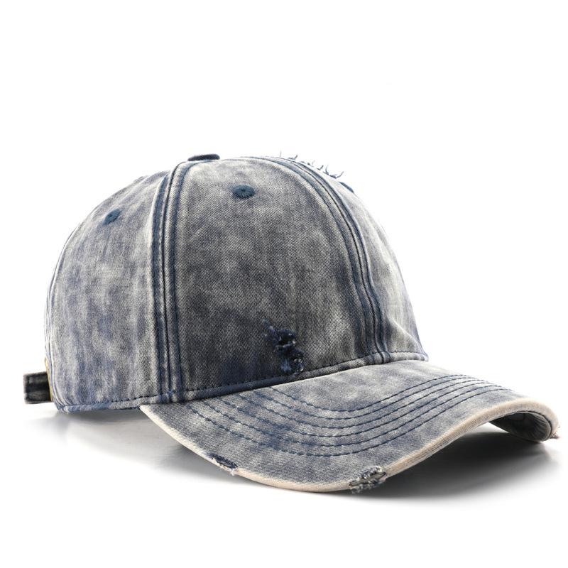

Vintage Distressed Baseball Cap for Men Women Washed Cotton Adjustable Snapback Hats Casual Dad Hat Adjustable&Adult темно-синього кольору