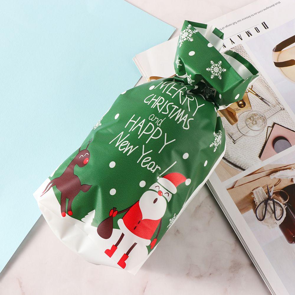Party Pastry Tool Santa Claus Elk Handmade Soap Drawstring Candy Package Christmas Decor Gift Bags