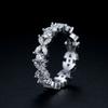 Ready To Ship GRA Certified S925 Silver Marquise Cut Full Moissanite Women Ring Four Leaf Clover Row Engagement Moissanite Band