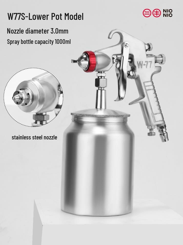 Pneumatic Spray Gun for Car and Latex Paint - Compact Household Tool