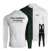 Winter Thermal Cycling Bib Tights With Fleece Lining Long Sleeve Jersey Set Road Bike Riding