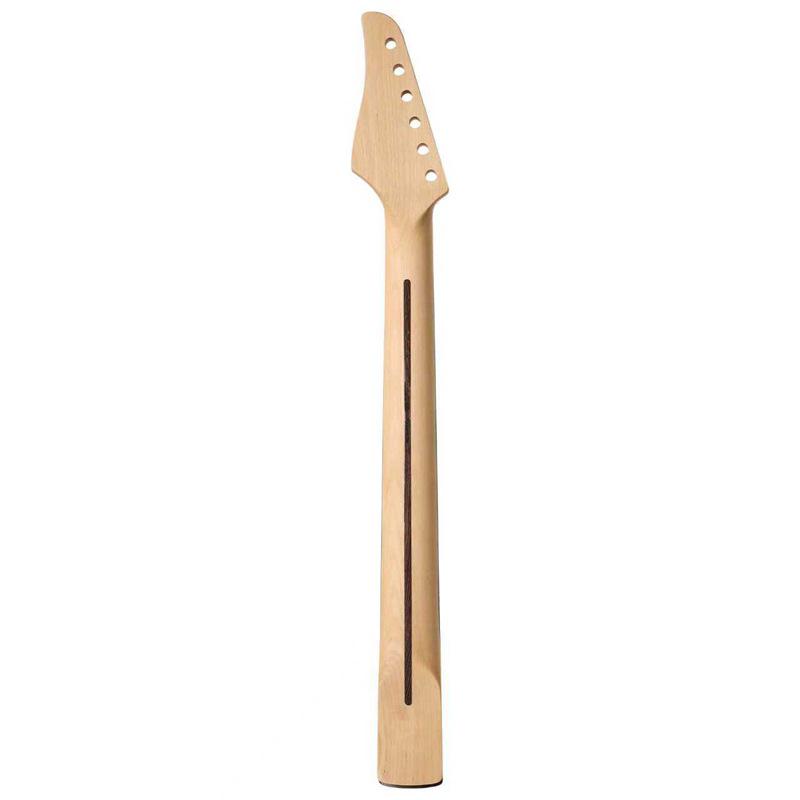 6-String Matte Maple Electric Guitar Neck with 22 Frets, Rosewood Fingerboard, and Bone Nut.