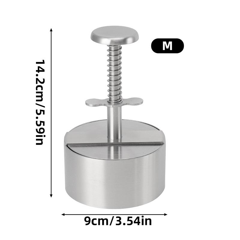Hamburger Press Manual Non Stick Coating Circular Stainless Steel Meat Patty Press Household Kitchen Hamburger Press Tool