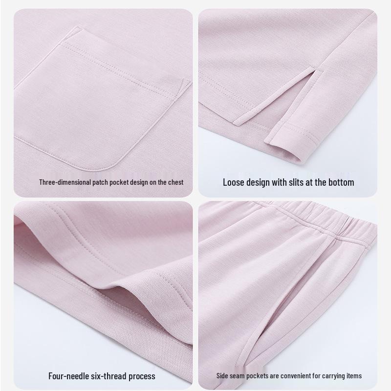 Women's Fleece-Lined Cozy Pajama Set - Long Sleeve Sweatshirt & Pants for Autumn/Winter