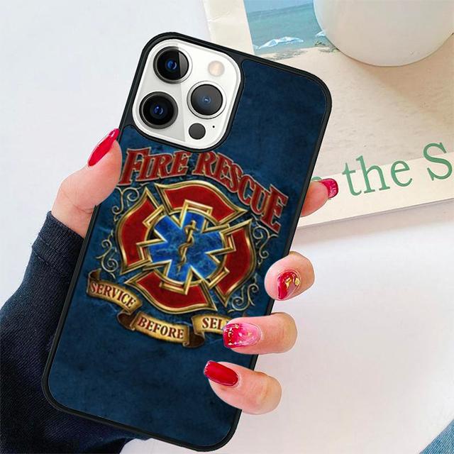 

EMT Fireman Fire Rescue Coque Shell For iPhone 17 Air 15 16 14 13 12 Pro Max 11 Pro Max Plus Phone Case Cover iPhone 16pro