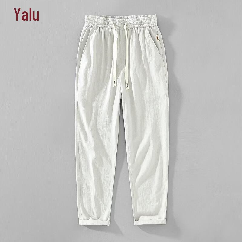 Men s Cotton Linen Casual Long Pants 4XL
