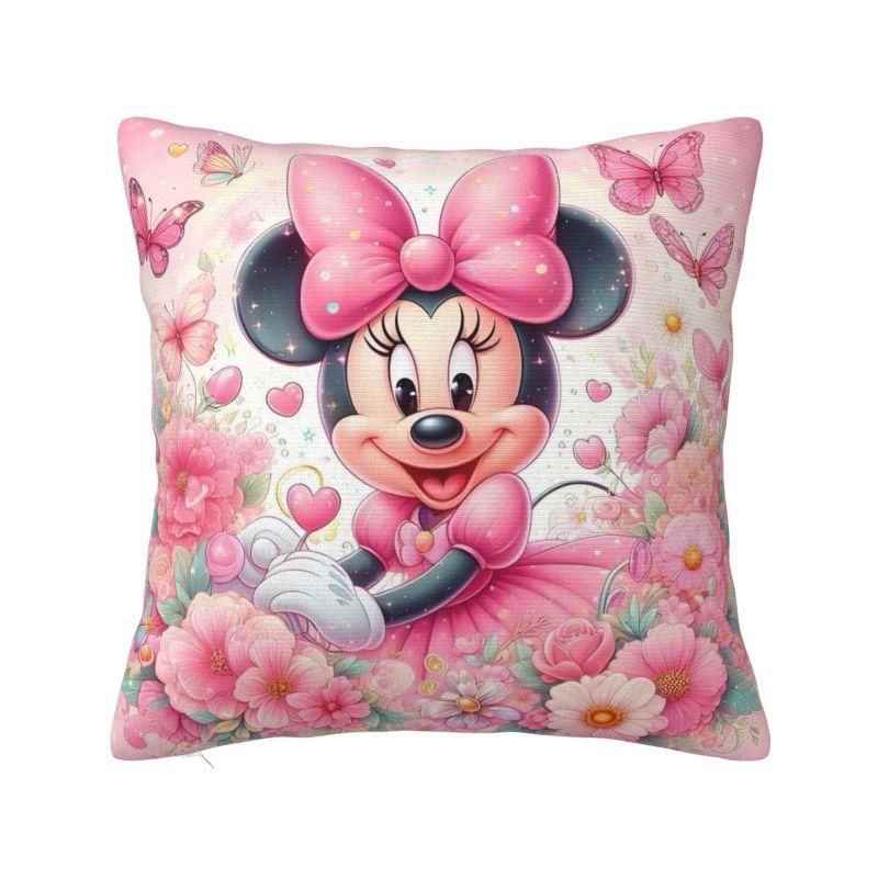 

Чехлы на подушки с Минни Маус из мультфильма Disney, полиэстер, аниме, декоративная наволочка для дивана, автомобиля, квадратная наволочка, декор для спальни 12x12Inch