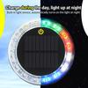 Led Solar Strobe Warning Light Rgb Colorful Night Safety Taillight Flashing Lamp For Cars Trucks Motorcycle Safety Warning