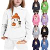 Kids Halloween Hoodie Set Ghost Print Pullover Sweatshirt and Pants Long Sleeve Casual Outfit for Boys and Girls Comfortable Fit