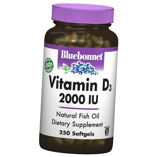 Витамин Д3, Vitamin D3 2000, Bluebonnet Nutrition  100гелкапс (36393009)