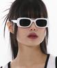 Hangeul Street Oval Chic Sunglasses White