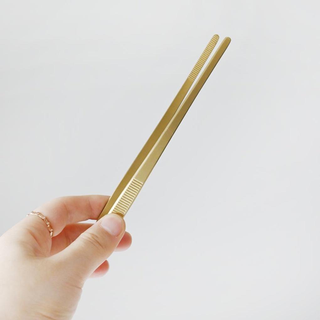 Stainless Steel Cooking Tweezers, Gold