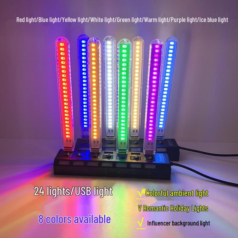 LED USB Foto- & Umgebungslicht für Influencer, Live-Streaming, Schlafzimmeratmosphäre und Festivaldeko (5V Mehrfarbig)