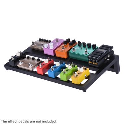 DB 3 Planche à Pédales d'Effets pour Guitare Portable Planche à Pédales Alliage d'Aluminium avec Sac de Transport Bandes de Fixation pour Pédales