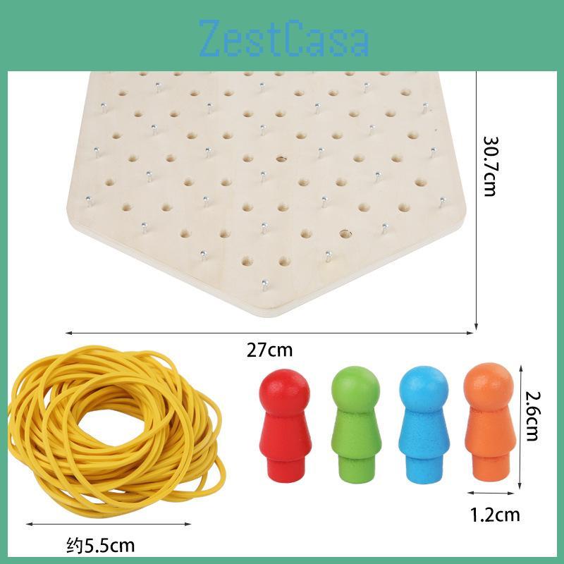 Wooden Geometric Chain Puzzle Game For Family Brain Teasers And Skills Development