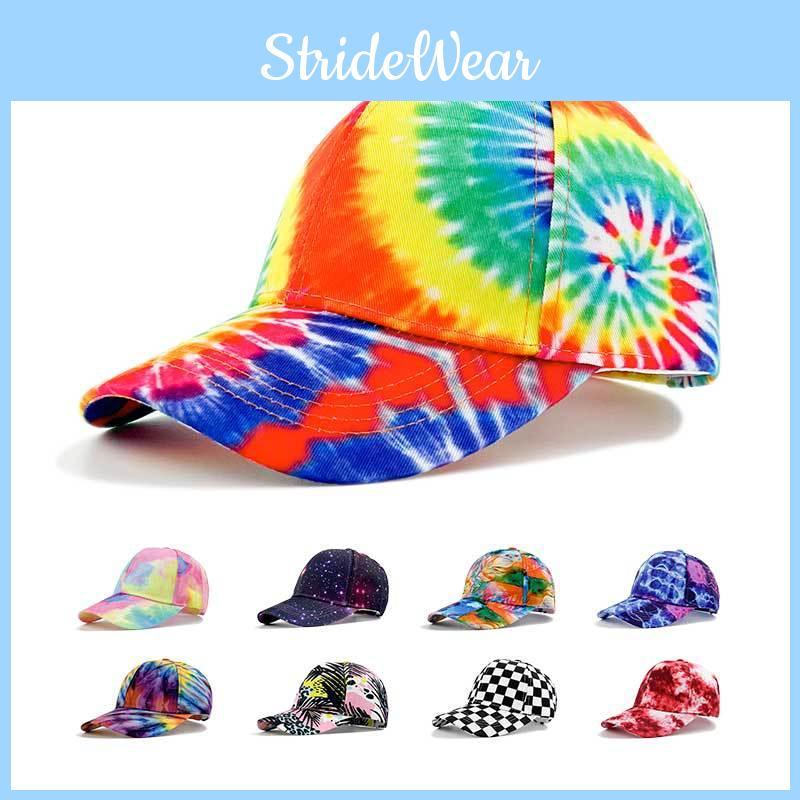 Trendy Tie-dye Baseball Cap For Summer Outdoor Activities And Sun Protection For Teens Characters Included)