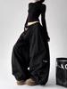 Pantaloni larghi plissettati stile coreano da donna per street dance per primavera/estate