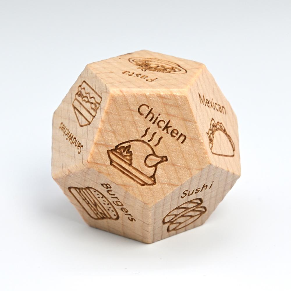 1pc Food Decision Dice Anniversary Date Night for Couple Stainless Steel Food Determine Dice Set Men Women Birthday Wedding Gift