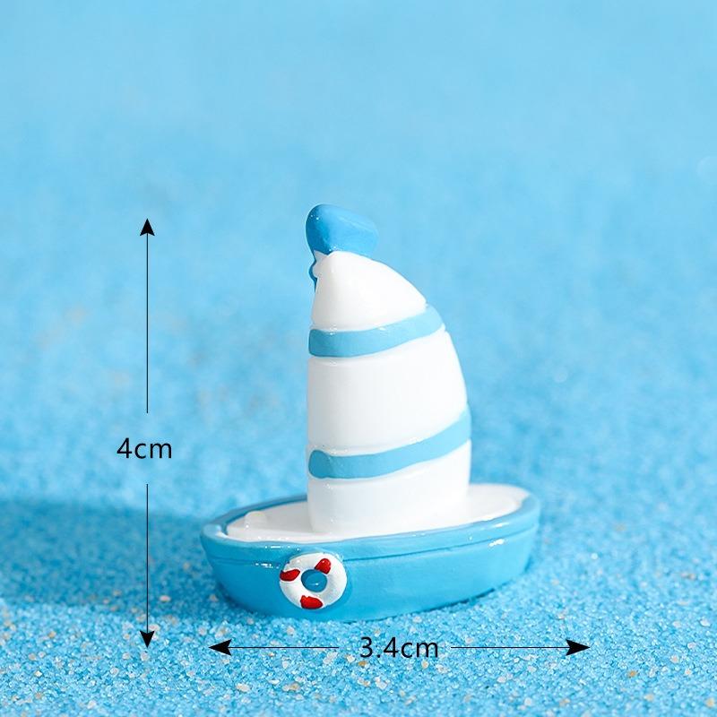 Micro-landscape Design Surfboard Sailboat Sea Shell Seabird Accessories OceanBeach and Seaside Small Ornaments