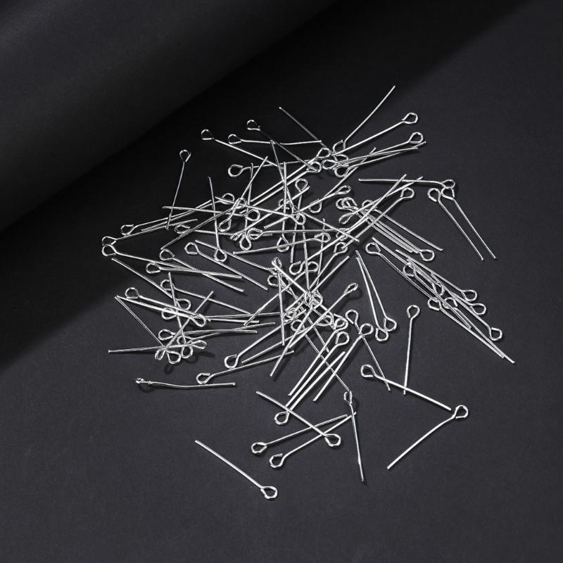 200pcs 9 Shaped Crafting Eye Head Pins For Jewelry Making High Strength Metal Components For Necklace Earrings