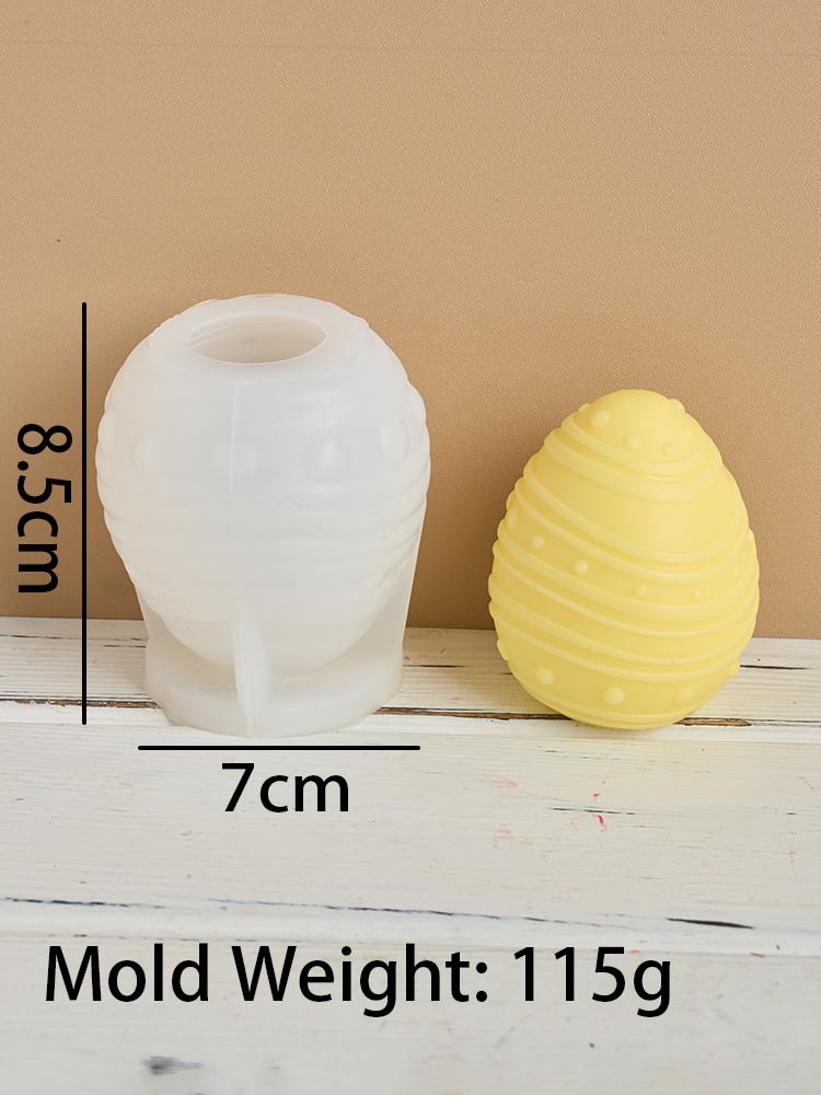 3D Easter Egg Silicone Candle Mold Embossment Egg Candle Making Supplies Plaster Ornaments Handmade Soap Mould Home Decor Gifts