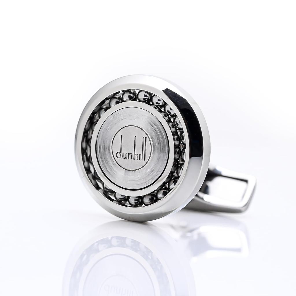 Dunhill Cufflinks with Ball Bearings and Logo 24RUS8202040 Men's Plate, Silver, [Used]