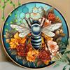 Vintage Tin Sign Metal Wall Art Bee Painting Home Office Decor