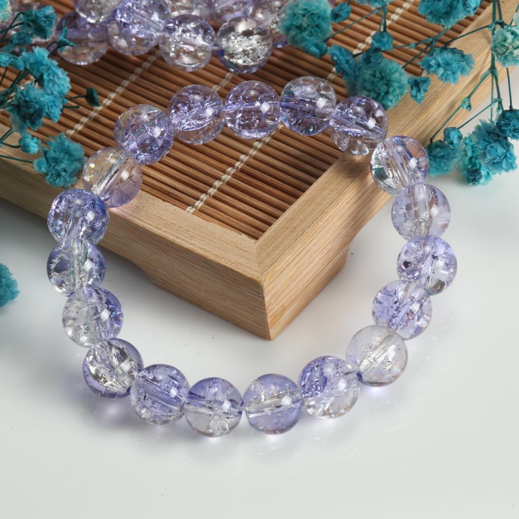 10mm Round Glass Beads Finished Bracelet Creative Design Bead Handmade Modern Mixed Style Trend Hand Jewelry for Women