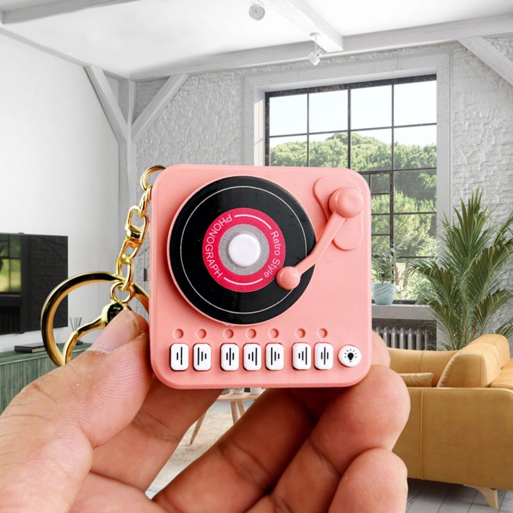 Durability Turntables Music Player Keychain Vintage Aesthetic for Everyday Relaxation for Adults Easy Carry Daily Use