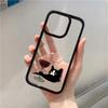 Cute Cat Goblet Drink Couple Clear Phone Case for iPhone 17 16 15 14 13 12 11 Pro Max Plus 17Air 12 13 MINI 16E Shockproof Cover